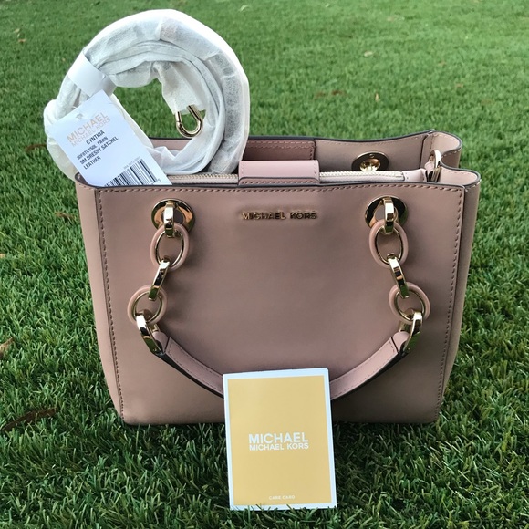 MICHAEL Michael Kors Handbags - NWTMichael Kors Cynthia leather shoulder bag-pink!
